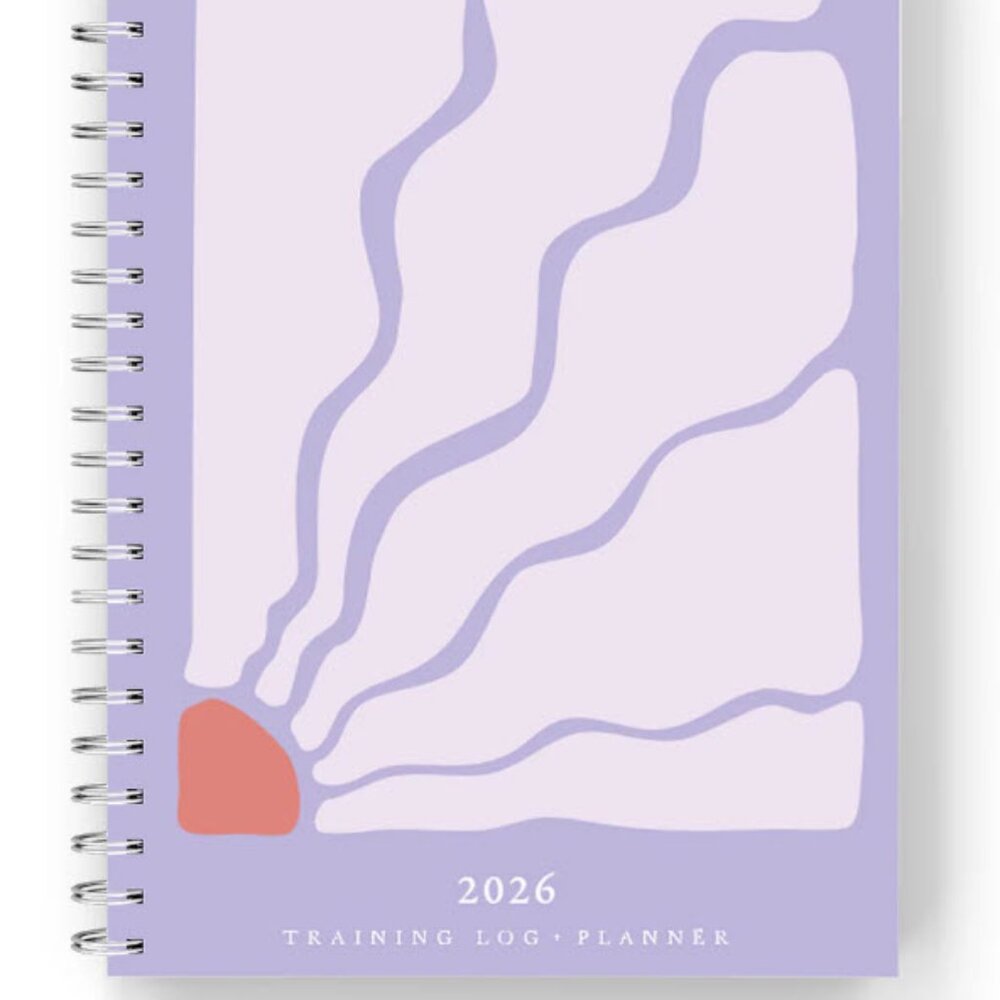 2026 Runner's Training Log + Daily Planner - Purple